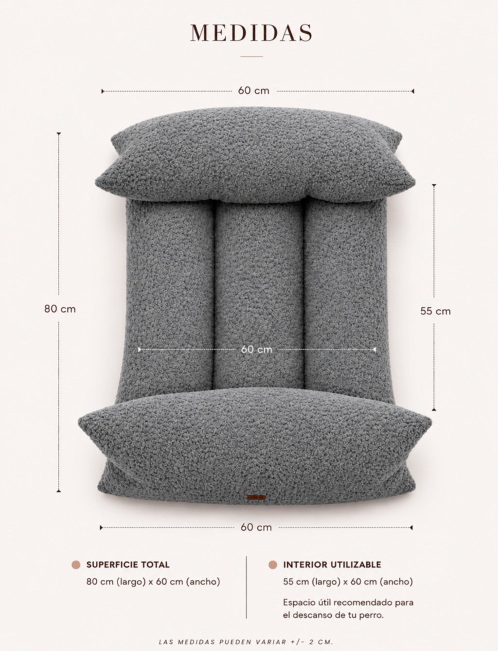 Cama Yoko Gris L