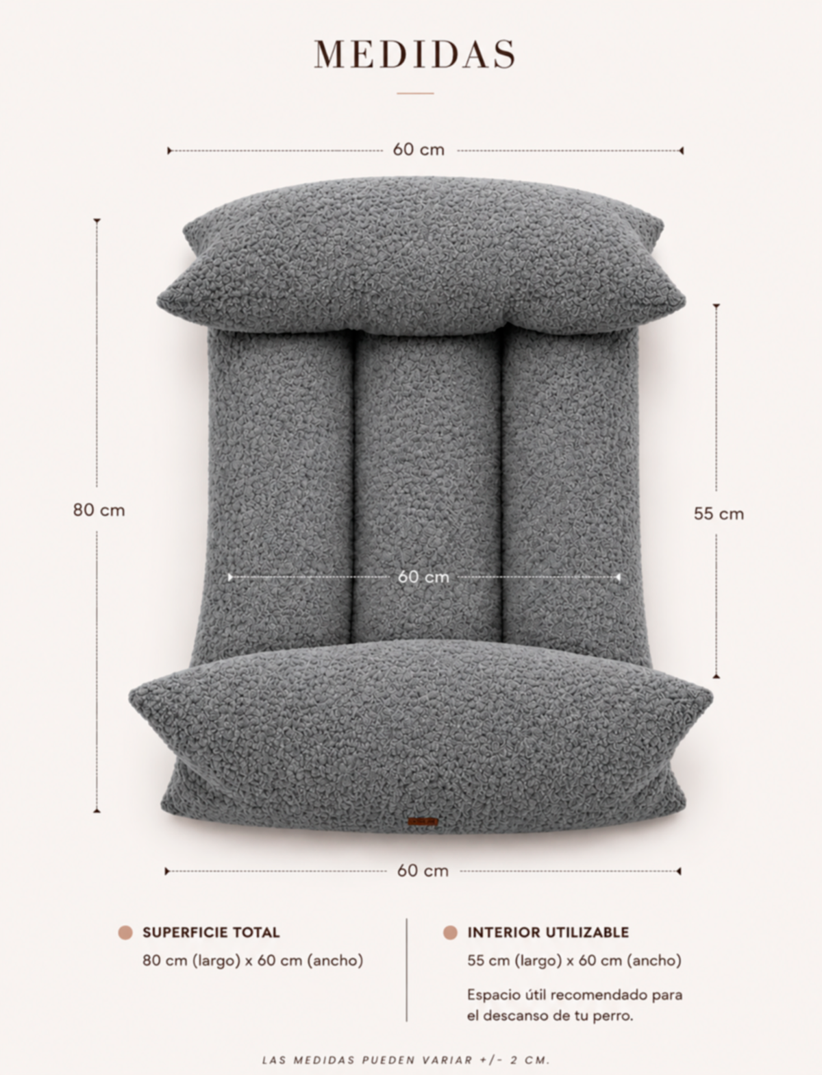 Cama Yoko Gris L