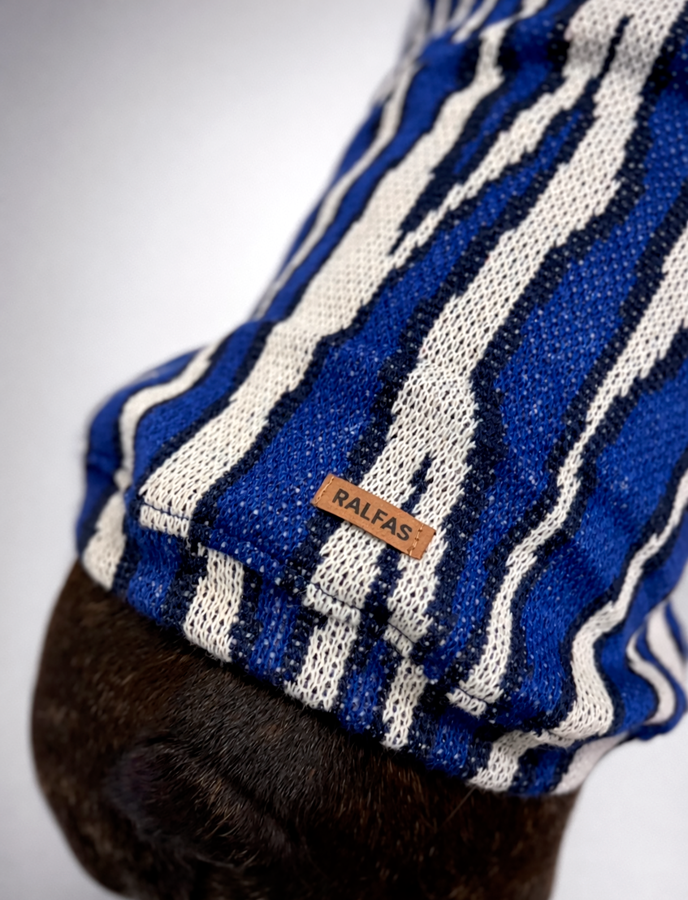 Chaleco Cuello Alto Zebra Azul