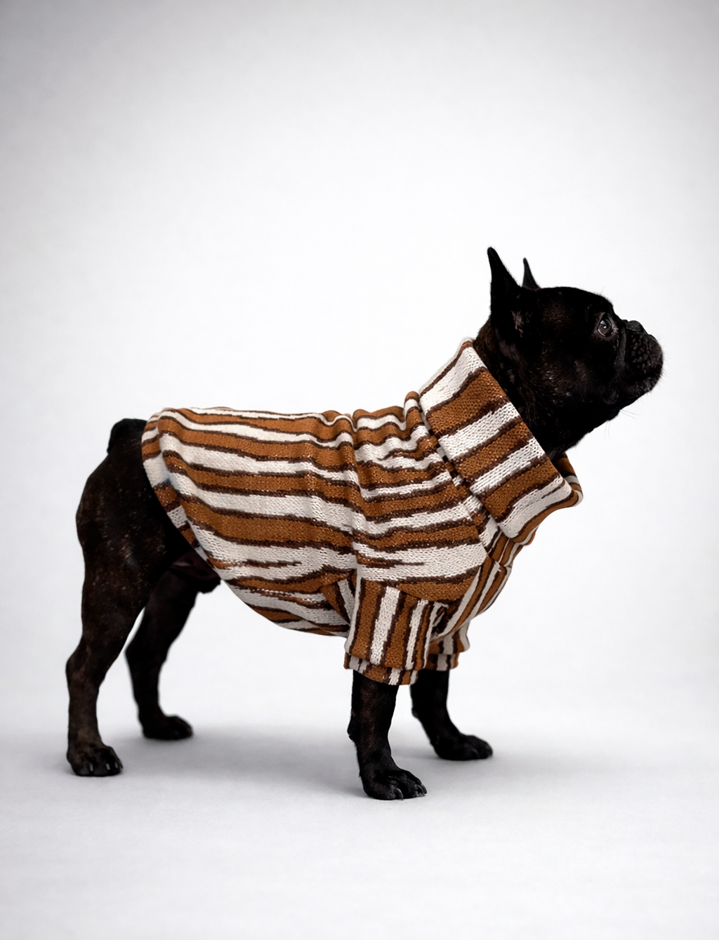 Chaleco Cuello Alto Zebra Café