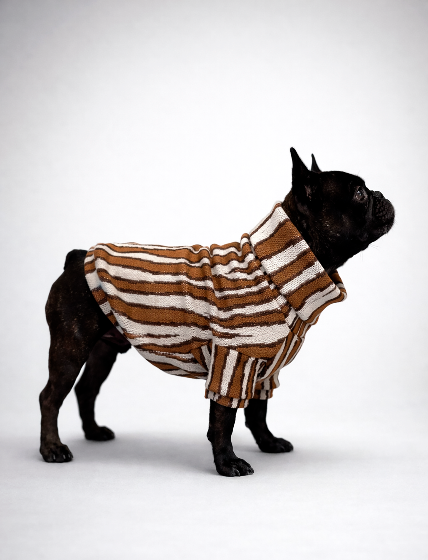 Chaleco Cuello Alto Zebra Café