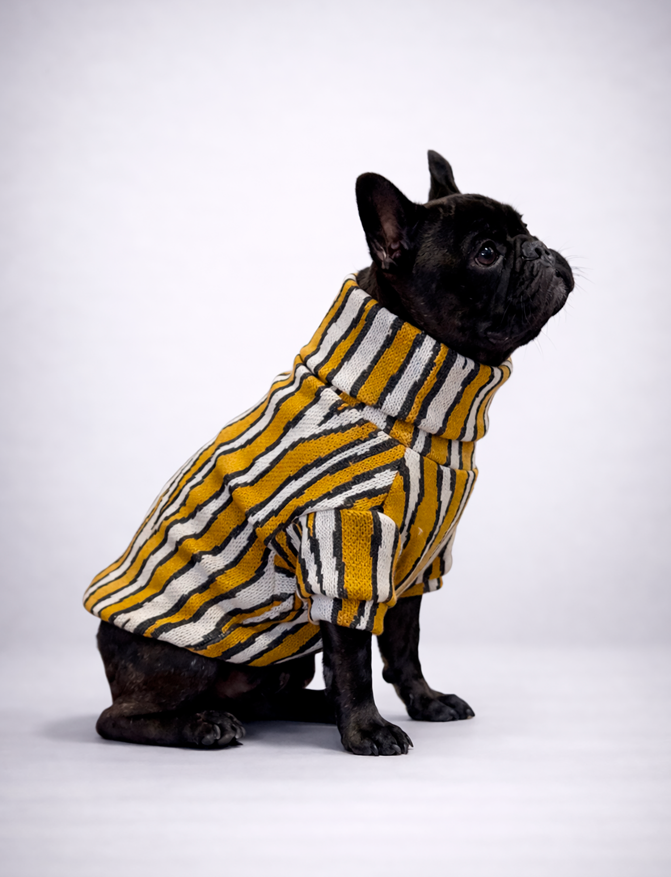 Chaleco Cuello Alto Zebra Mostaza