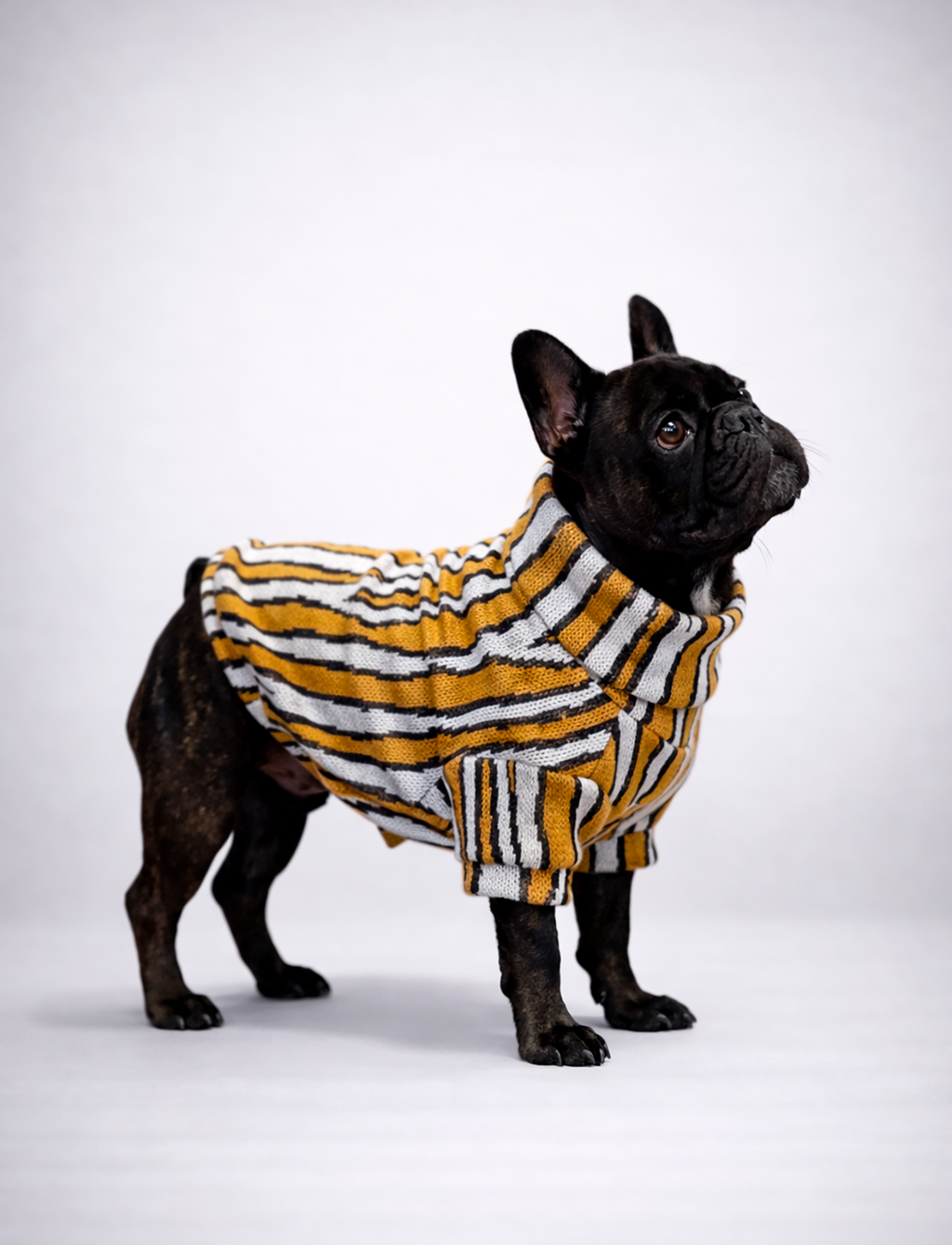 Chaleco Cuello Alto Zebra Mostaza