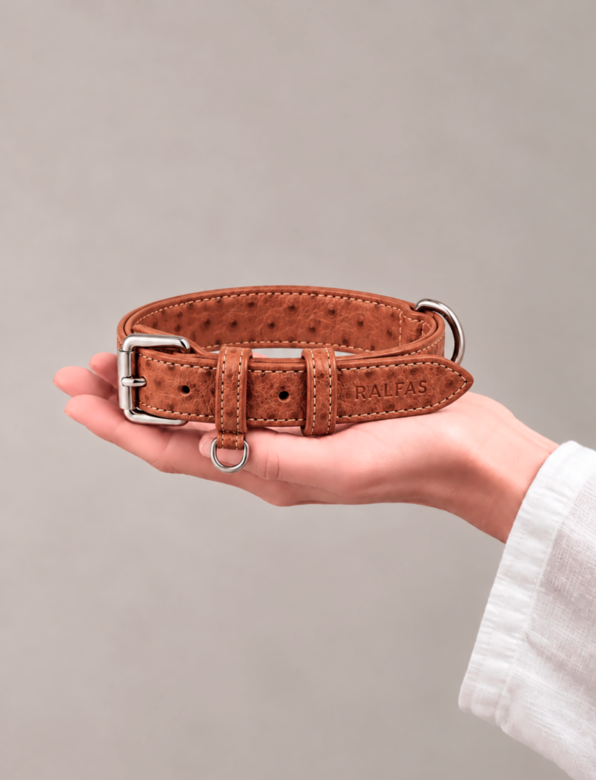 Collar Avestruz Coñac
