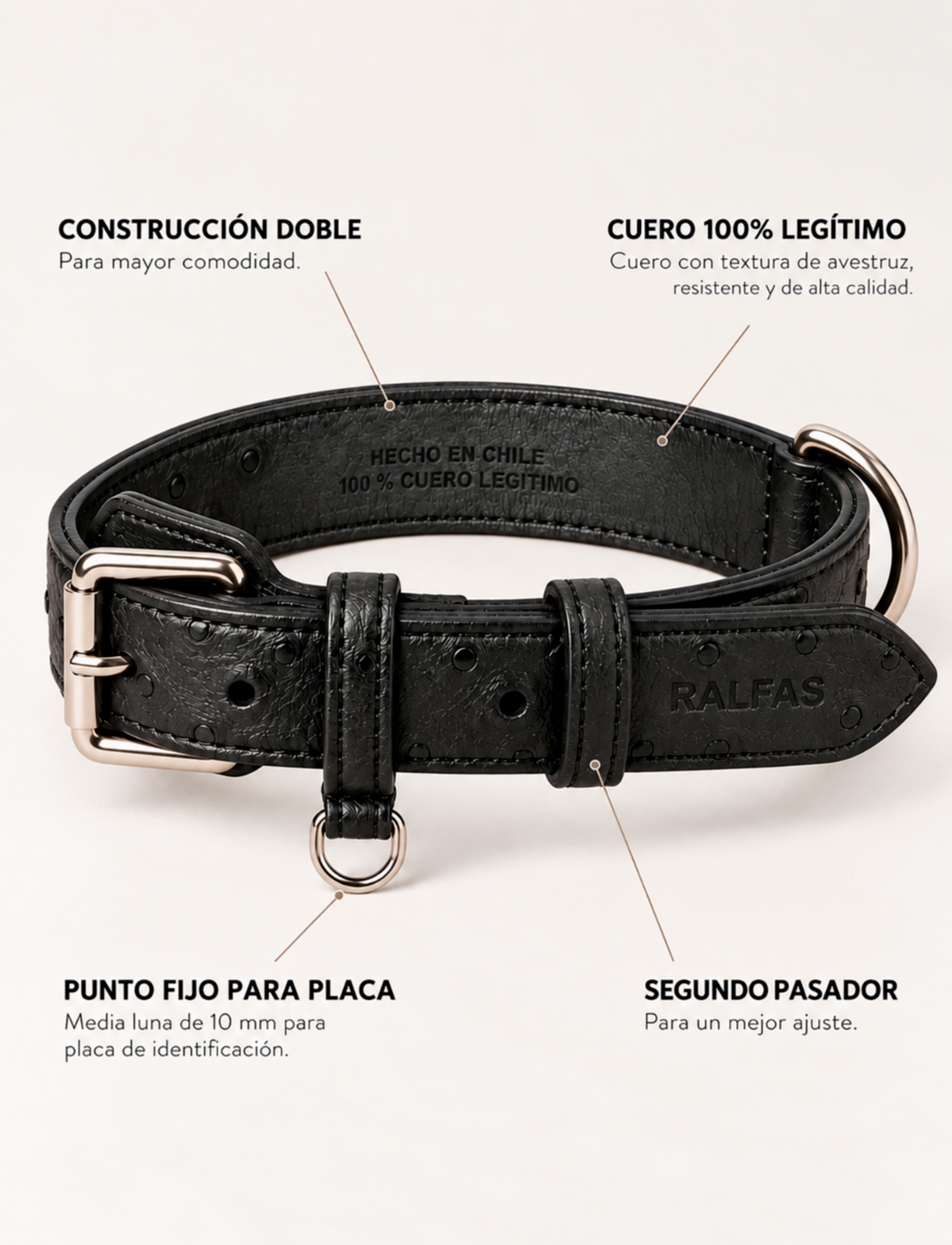Collar Avestruz Negro