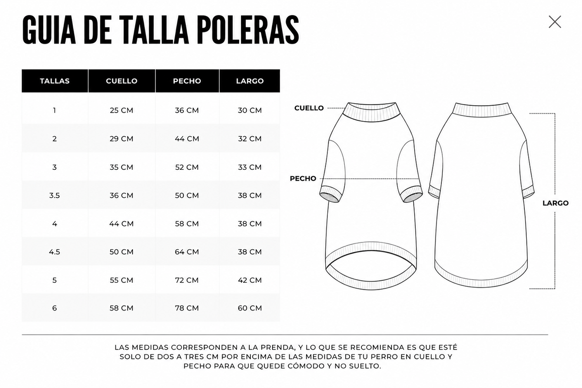 Guía de tallas