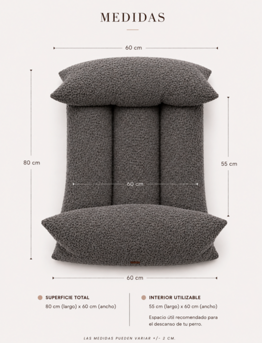 Cama Yoko Gris M