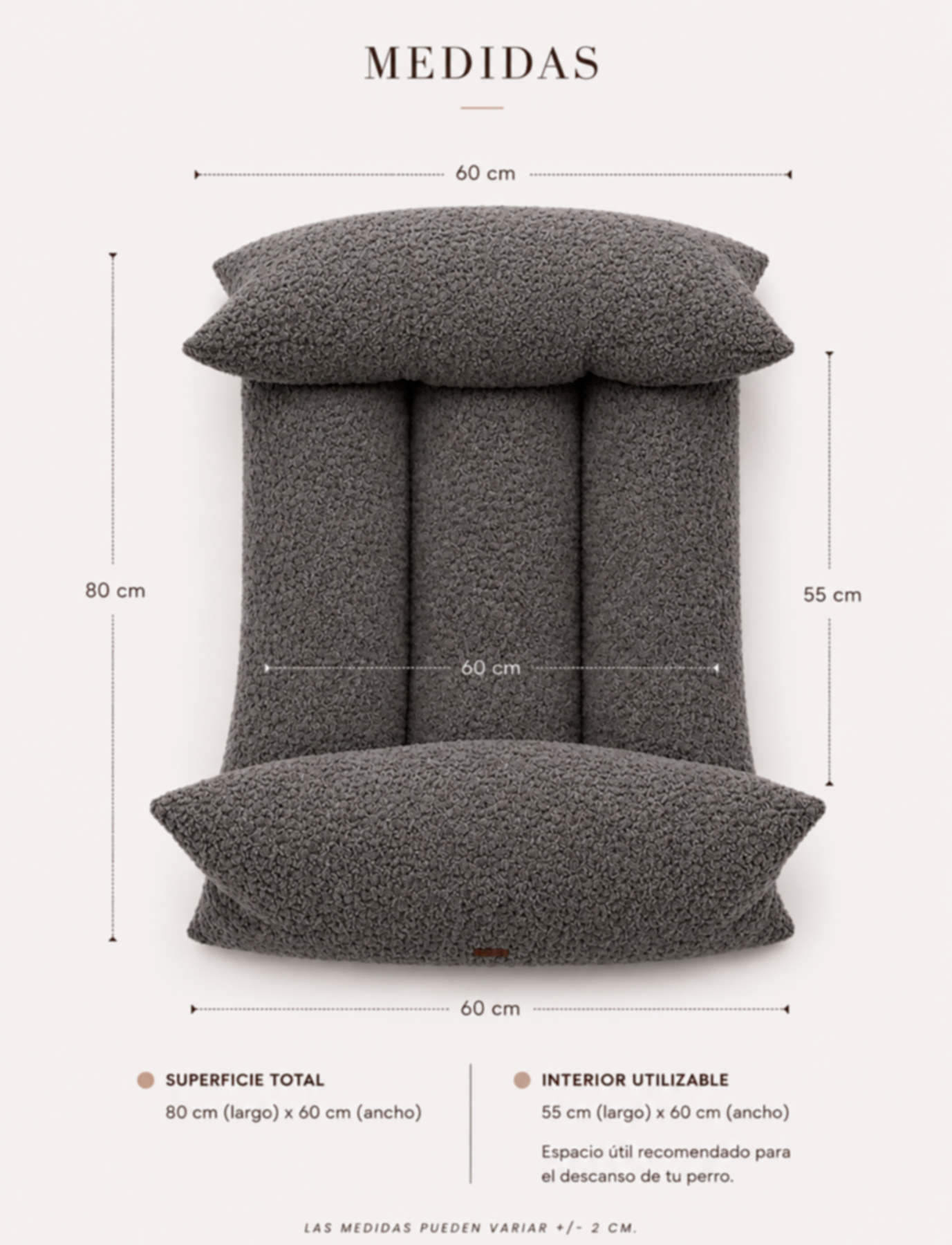 Cama Yoko Gris M
